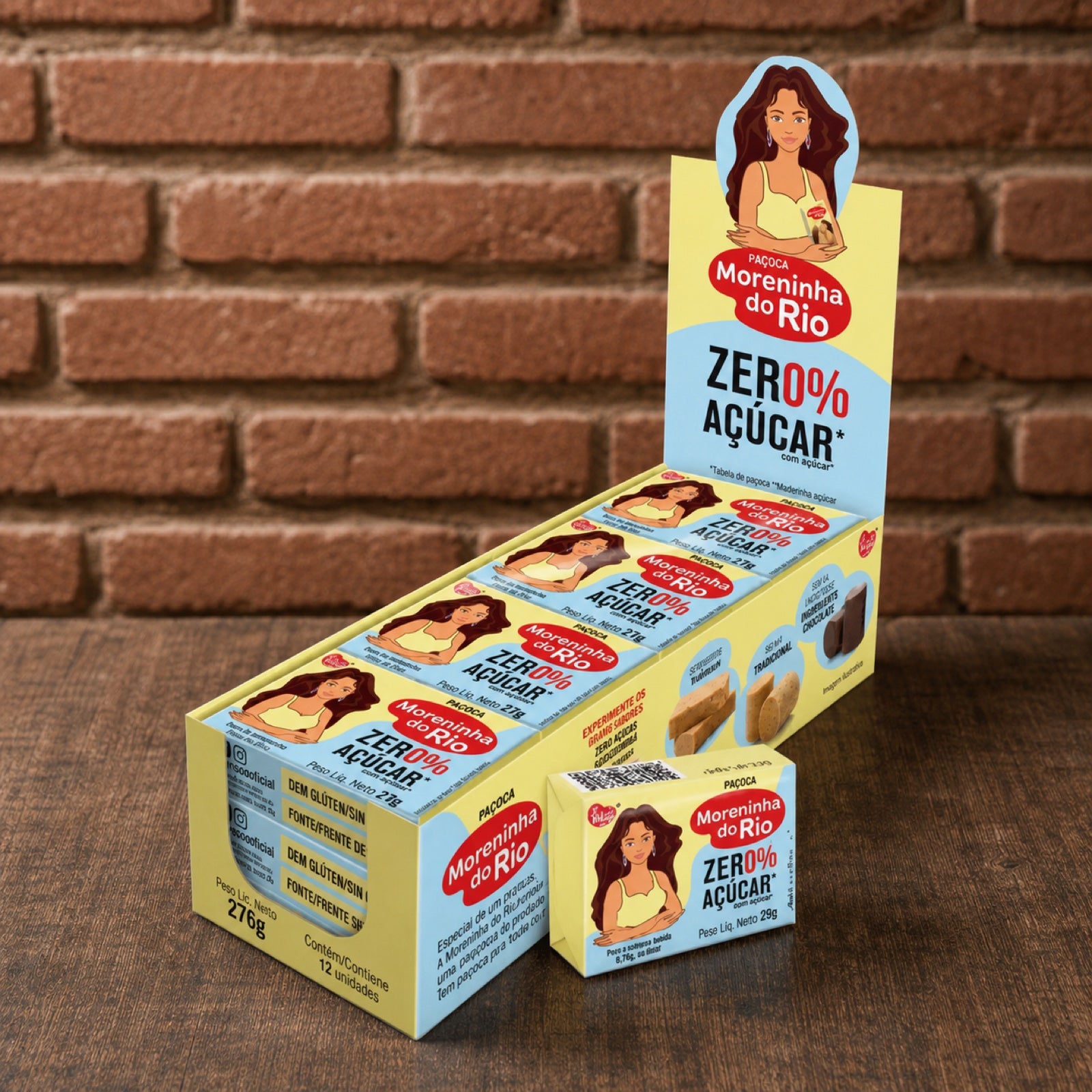 Paçoca ohne Zucker, Displaypackung mit 12 Stück à 276 g