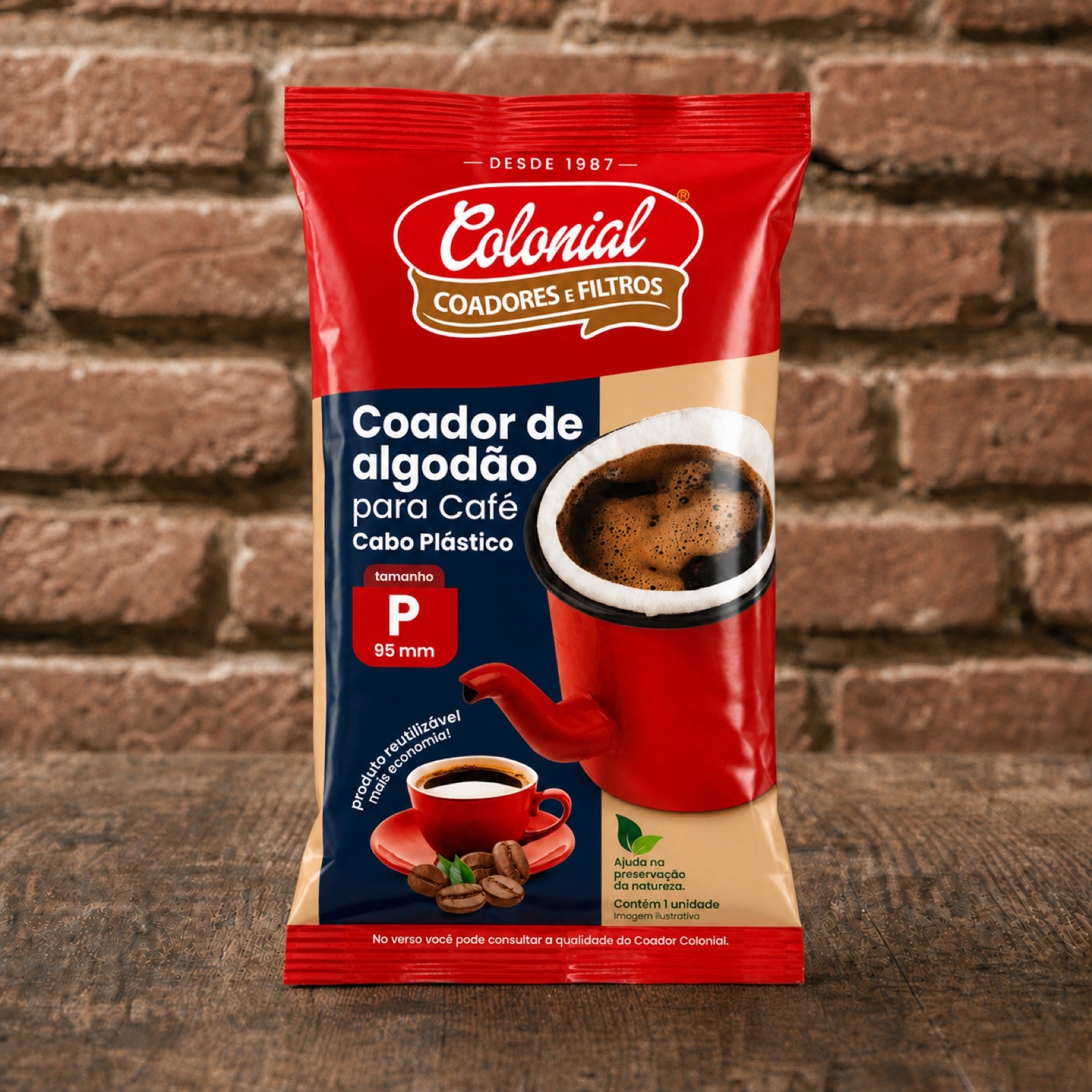 Colonial Coador de Café de Algodão tamanho P(95mm)
