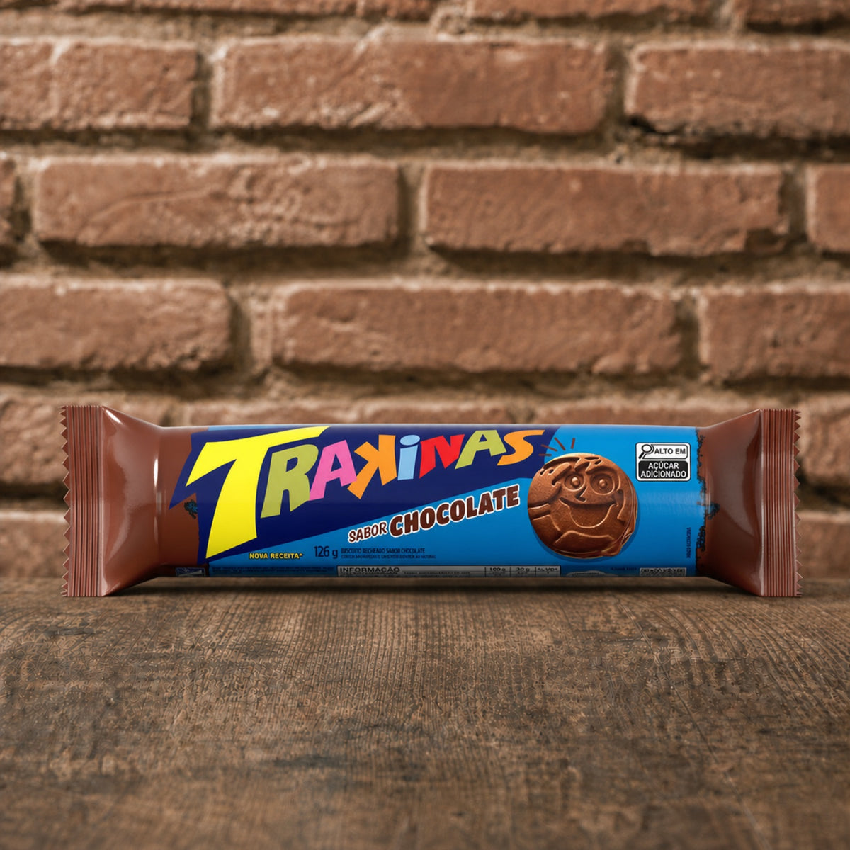 Trakinas Biscoito Recheado de Chocolate 126g