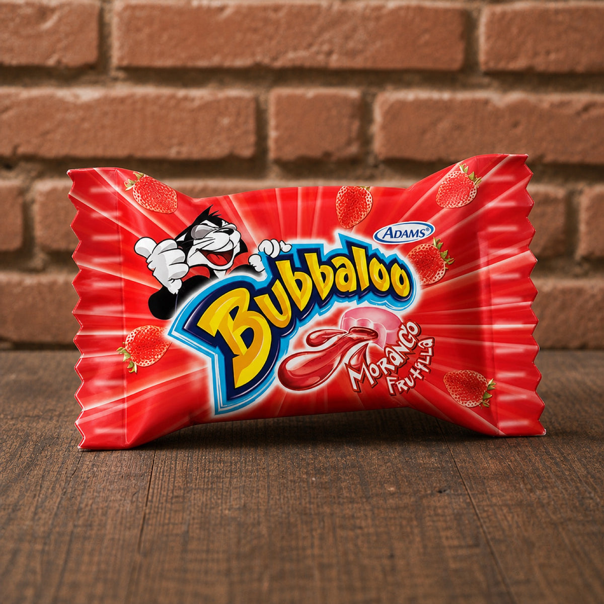 Bubbaloo Chiclete Morango Unidade 5g