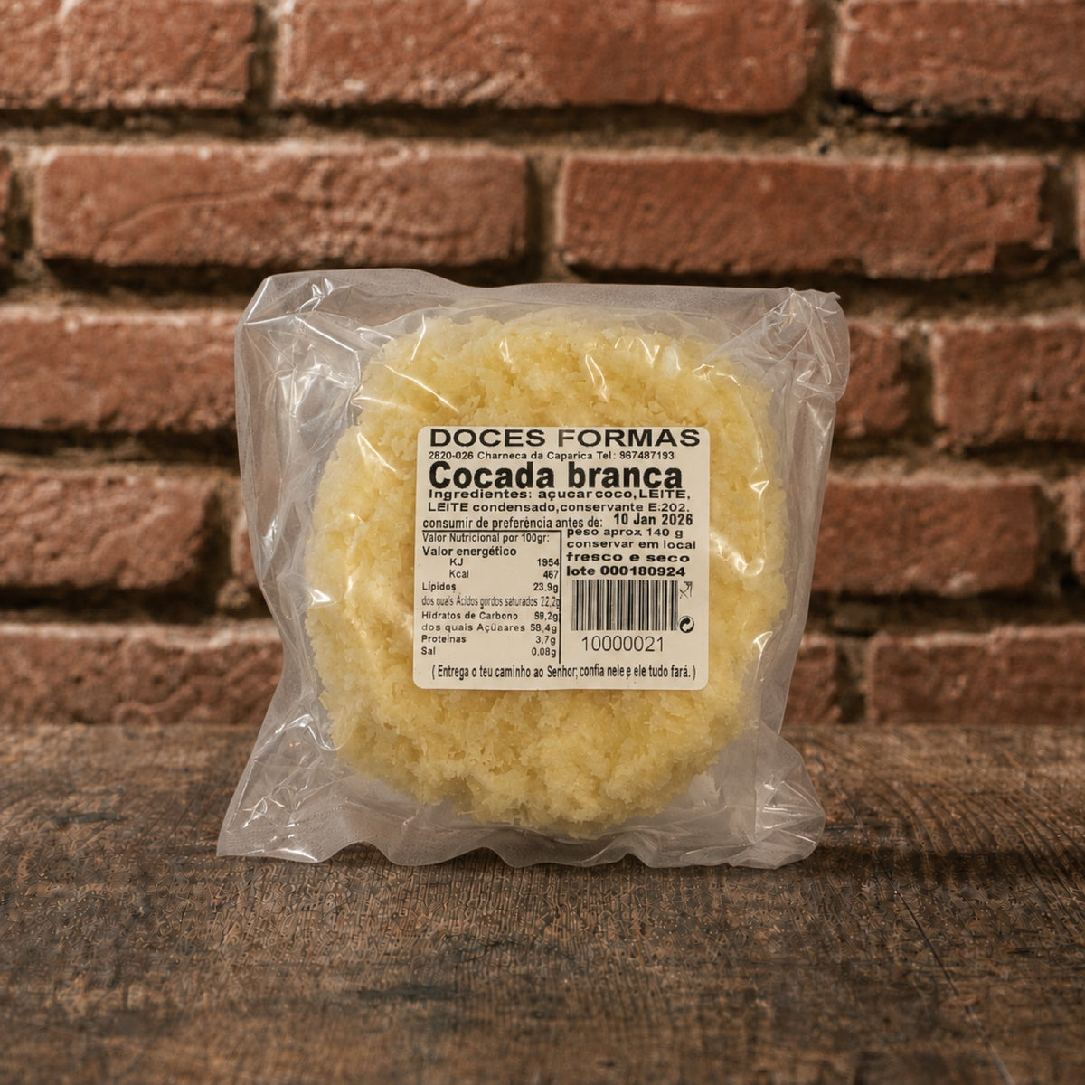 DOCES FORMAS Cocada Branca 140g