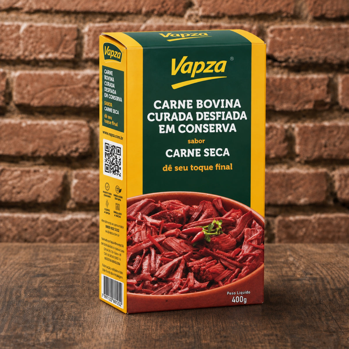 Gepökeltes Rindfleisch, zerzupft
