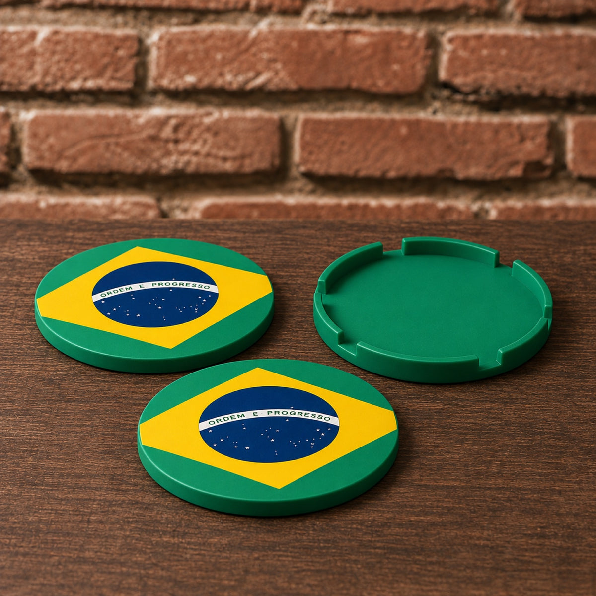 NORDIKA FORM Kit com 2 descansos de copo Do Brasil