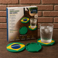 Kit com 2 descansos de copo Do Brasil  /  Set mit 2 Glasuntersetzern aus Brasilien