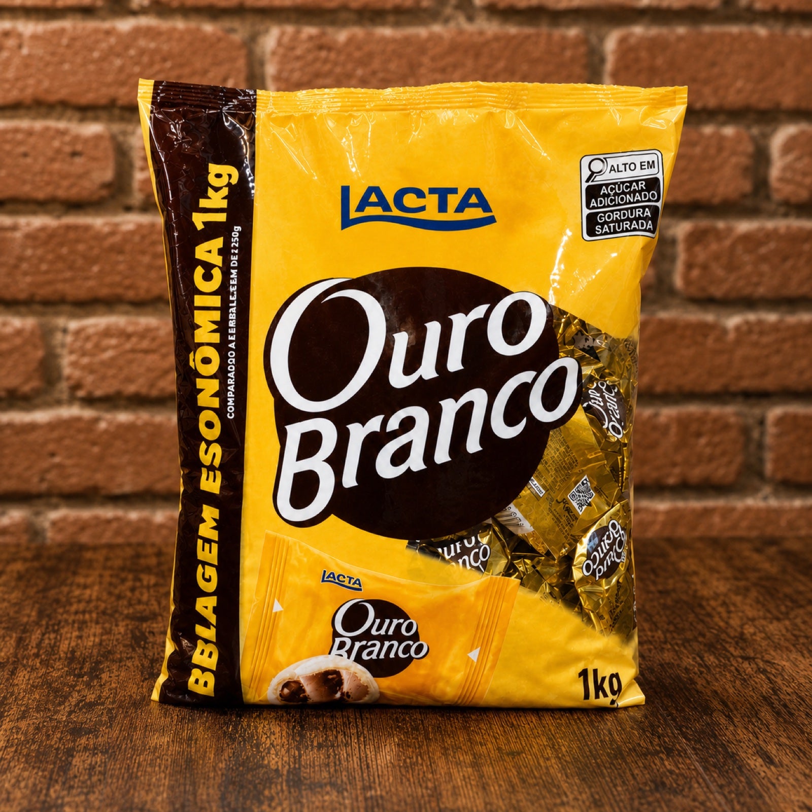 LACTA Bombom Ouro Branco Pct 1Kg