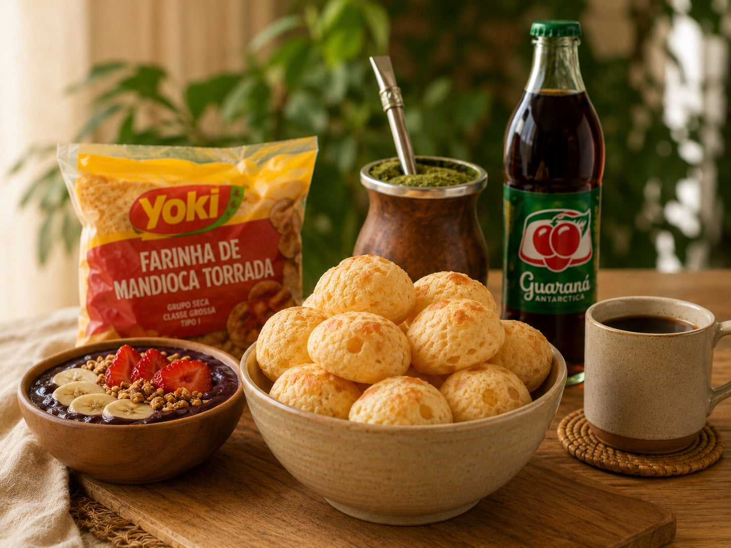 Brasilianische Spezialitäten: Pão de Queijo, Açaí, Guaraná und Chimarrão