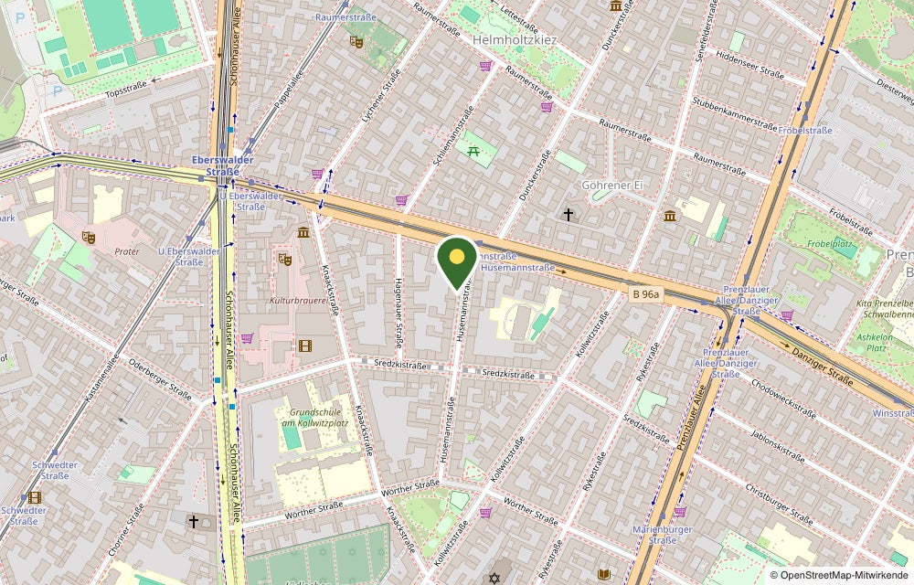 Mapa: Casa Brasil, Husemannstraße 29, 10435 Berlim